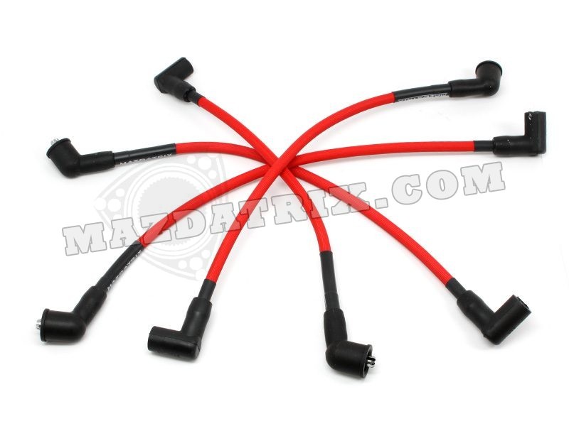 IGNITION PLUG WIRES FIRE, 04-11 RX8 RED