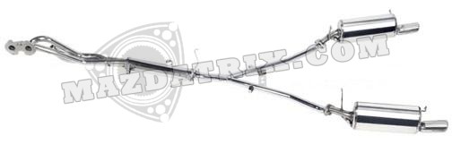 EXHAUST SYSTEM SINGLE, 86-92 N/A WITH RB REAR MUFFLERS