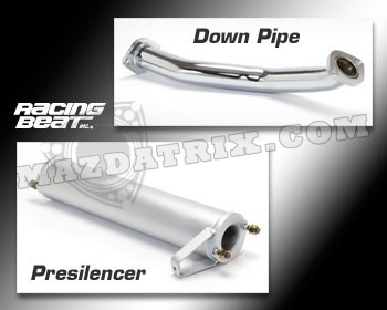 EXHAUST PRE-SILENCER WITH DOWN PIPE, 89-92 CONVERTIBLE AUTO TRANS