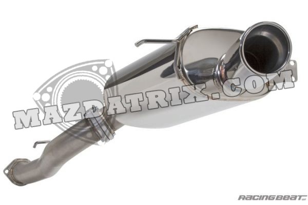 MUFFLER 93-95 RACING BEAT, SINGLE STAINLESS TIP WITH PIPE