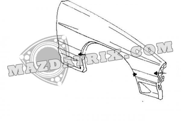 FENDER FRONT, 86-88 RIGHT