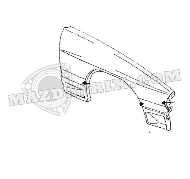 FENDER FRONT, 86-88 RIGHT