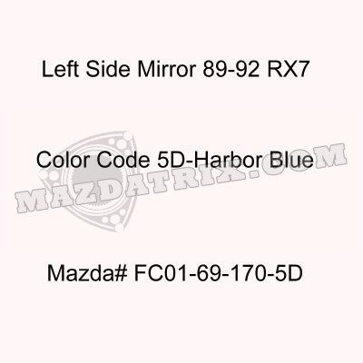 MIRROR 89-92 LEFT 5D, BLUE