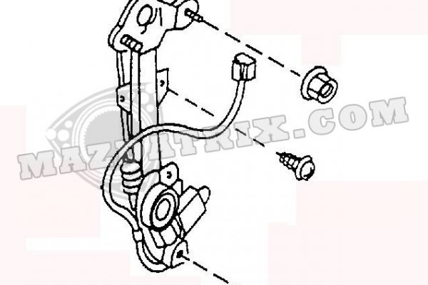 WINDOW REGULATOR RIGHT 94-95 WITH MOTOR