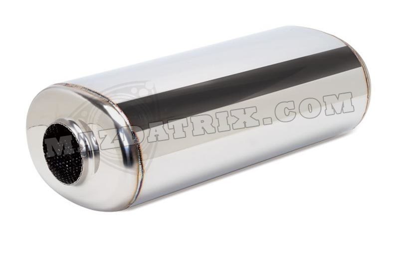 MUFFLER UNIVERSAL, STAINLESS 2.5" RACING BEAT