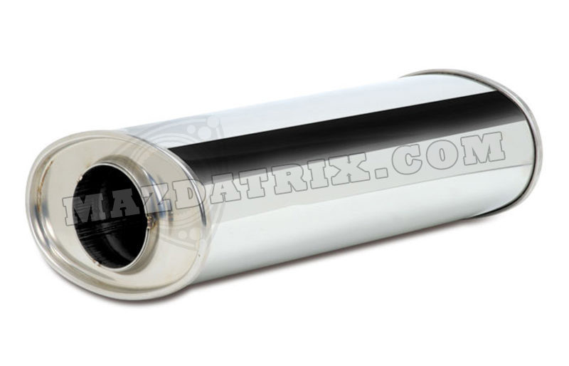 EXHAUST PRE-SILENCER, UNIVERSAL STAINLESS STEEL 3"