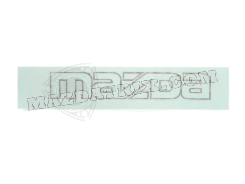 LOGO MAZDA DECAL, 86-92 FRONT BLACK