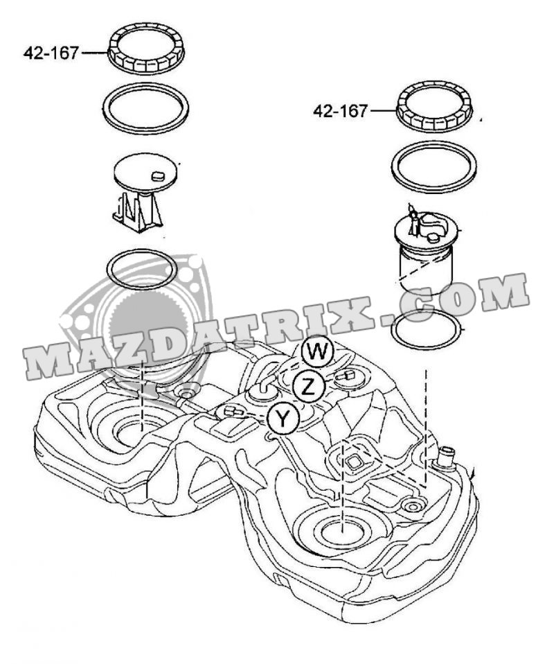 FUEL PUMP LOCK COLLAR, 04-11 RX8