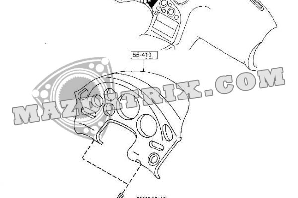 PANEL GAUGE COVER 1994-95 RX7 METER HOOD