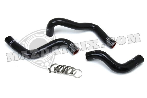 RADIATOR HOSE SET SILICONE 04-11 RX8 BLACK (HPS)