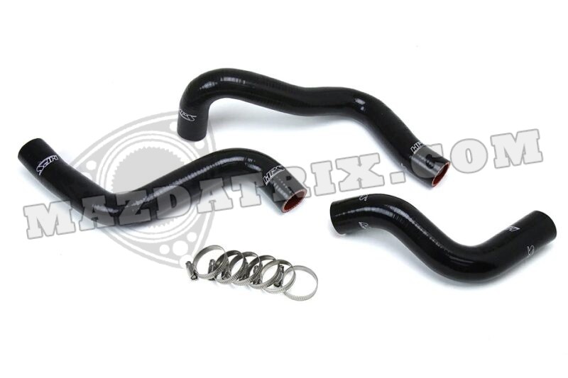 RADIATOR HOSE SET SILICONE 04-11 RX8 BLACK (HPS)