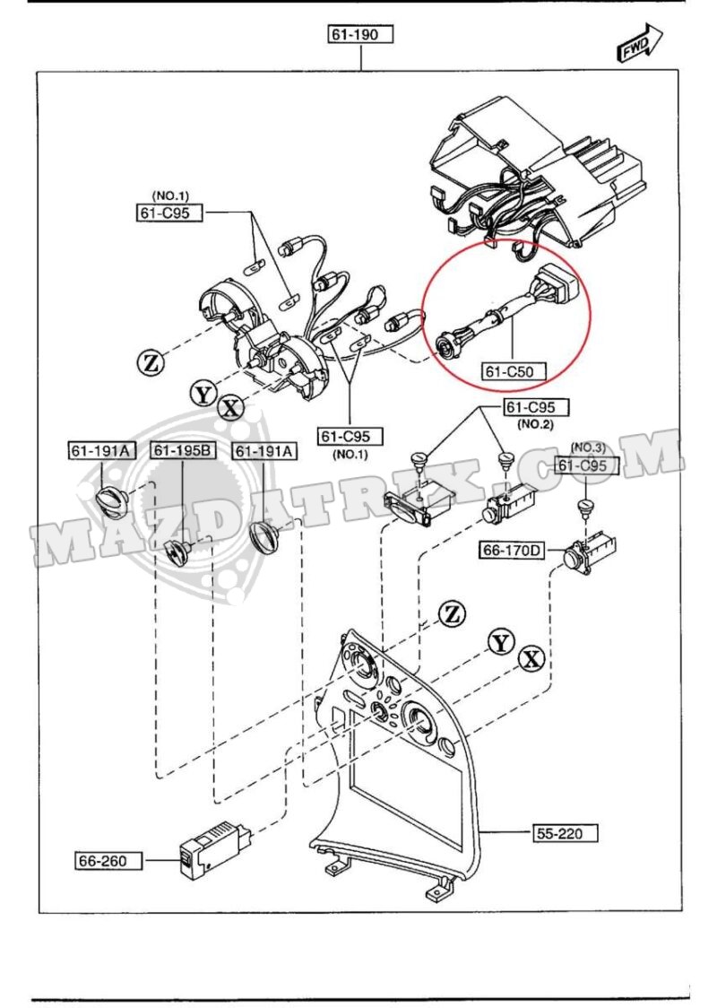 HEATER BLOWER SWITCH 93-95 RX7