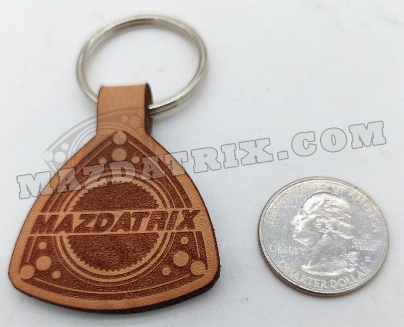 KEYCHAIN MAZDATRIX LOGO LEATHER